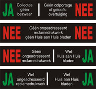 JA/NEE stickers brievenbus