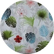 Rond tafelzeil botanische bladeren en bloemen (140cm)