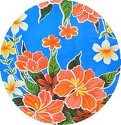 Rond Mexicaans tafelzeil fortin blauw (120cm)