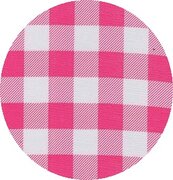 Rond Mexicaans tafelzeil  boerenruit roze (120cm)