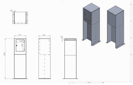 Design brievenbus cortenstaal Luxus 