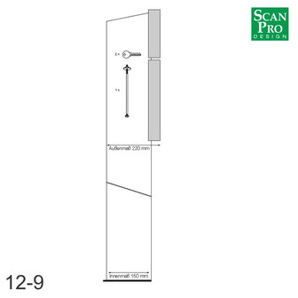 Brievenbus Locanta SP129 antraciet/zilver