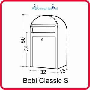 Bobi brievenbus Classic S bordeauxrood RAL 3005