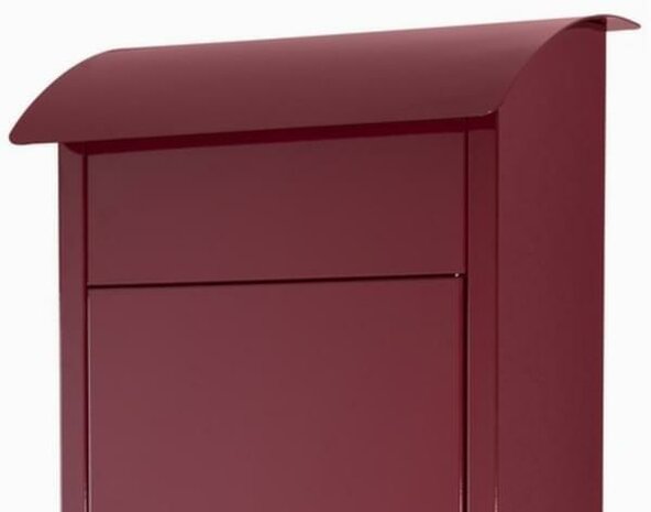 Brievenbus Brussel mat bordeaux rood RAL 3005